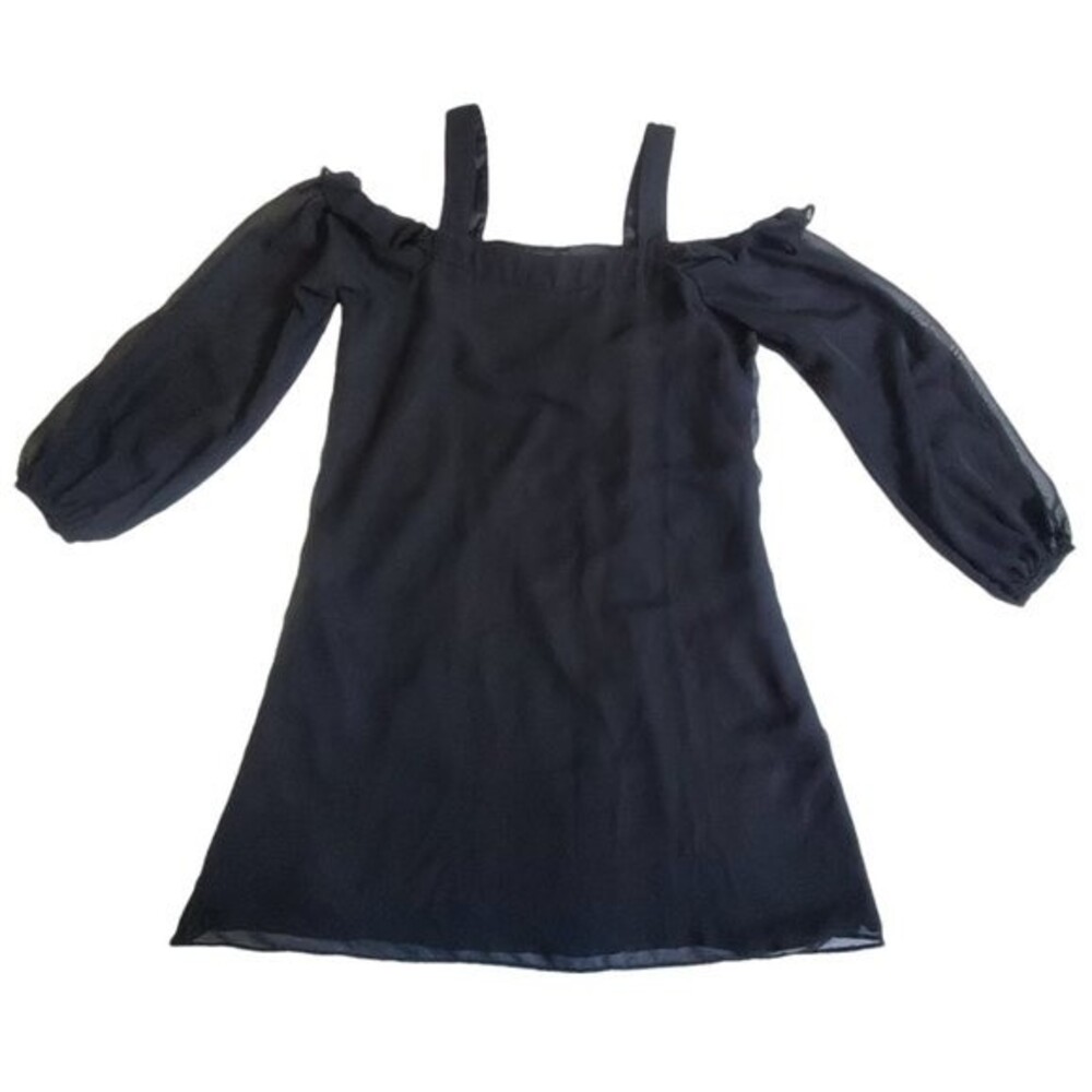 VaVa by Joy Han Women's Black 3/4 Sleeve Cold Shoulder Dress Size M